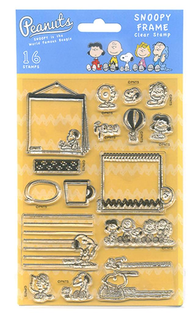 Kodomonokao Snoopy Clear Stamp Sheet Frame and Characters 2209-003