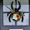 Artificial Spider Door Sign Creative Halloween Door Wreath Halloween Door Decorations  Indoor Decor