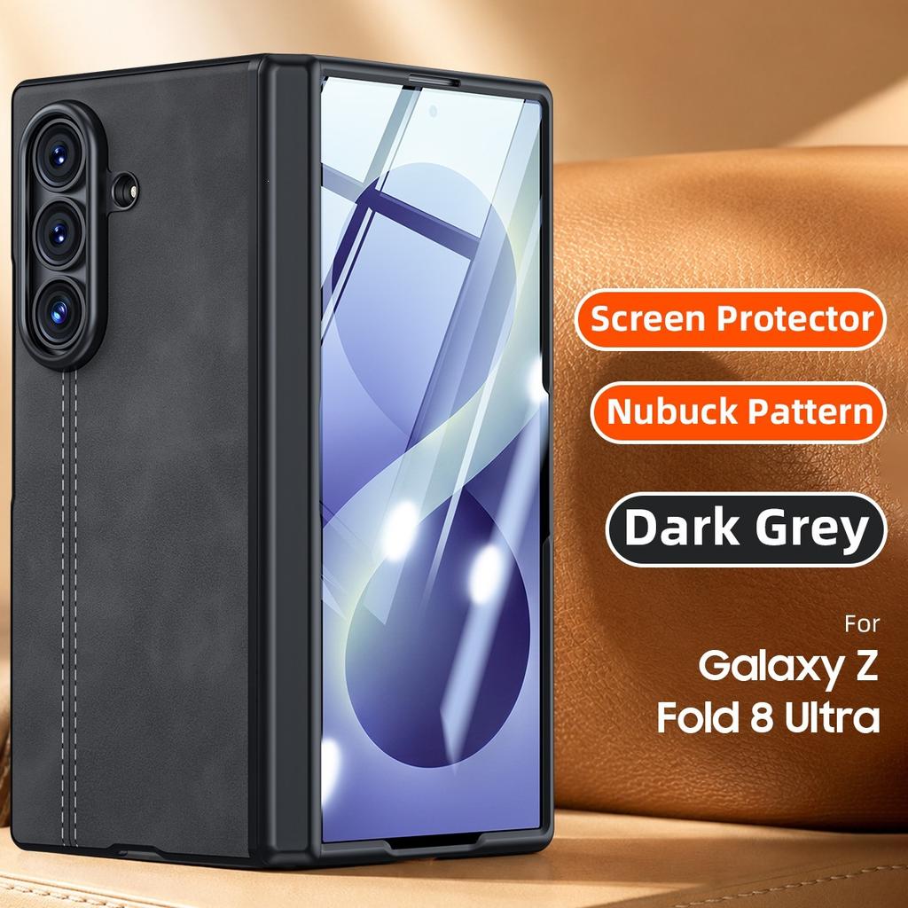 Applicable To Samsung ZFold8Ultra Folding Mobile Phone Case Sheepskin Fold7 All-inclusive Case Film Integrated Anti-drop