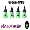 Glowing Outdoor Witch Hat LED Luminous Tree Hanging Ornament Kids Party Decor Halloween Wizard Hat Magic Prop Solution
