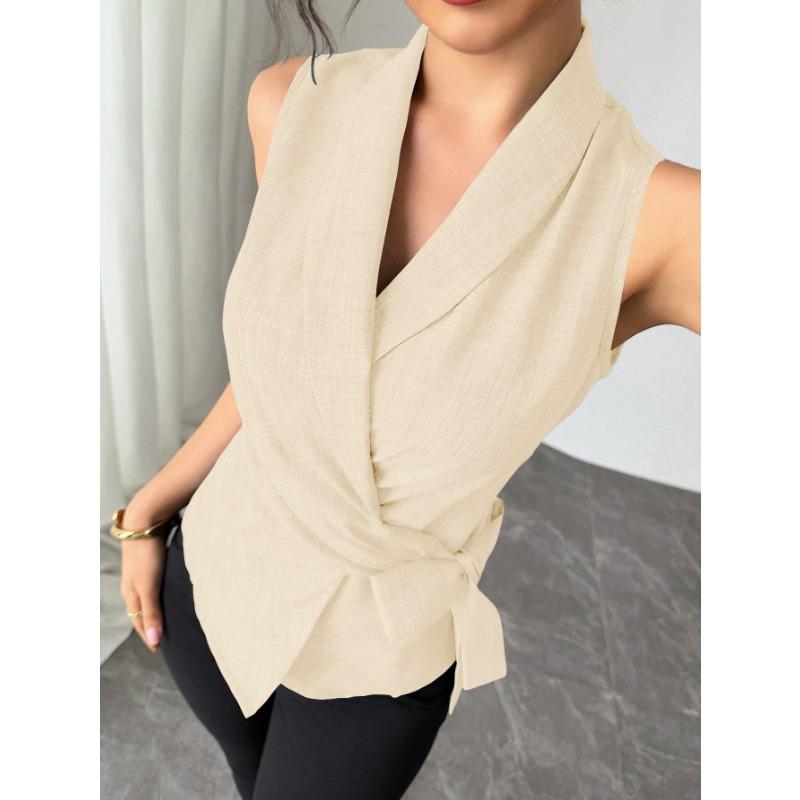 Small Vest Women's Summer Temperament Solid Color Strappy Sleeveless Top