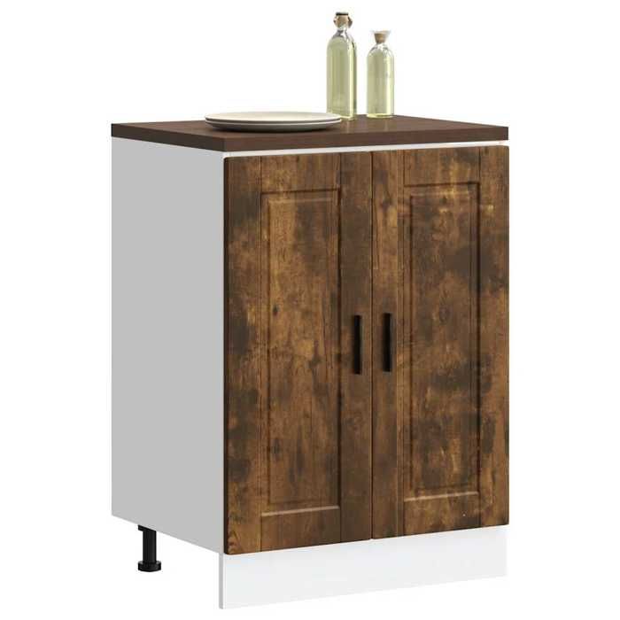 VidaXL Armoire de cuisine Porto chêne fumé bois d'ingénierie 853922