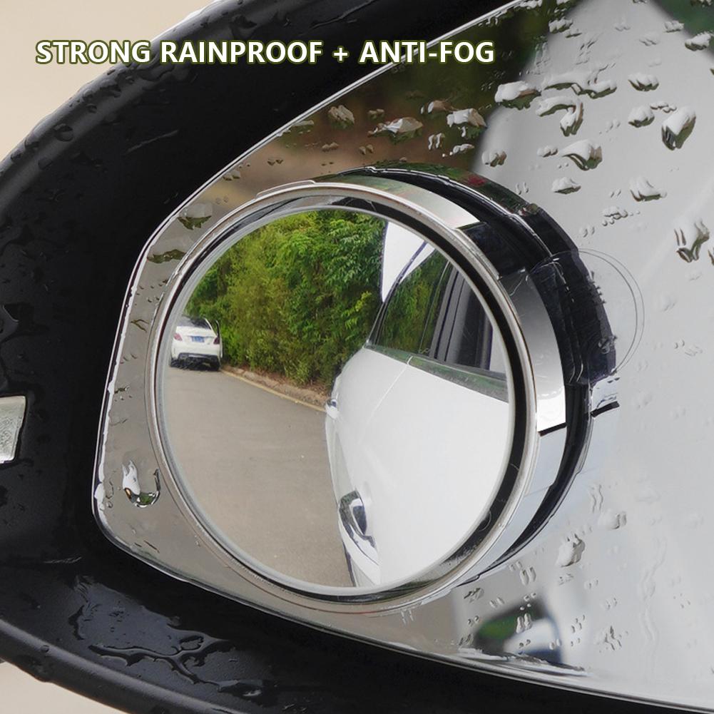 360 Degree Adjustable Blind Spot 2Pcs Mirror Car Auxiliary Rearview Convex Mirror Round Frame Wide Angle Mirrors For Car Re D4W2