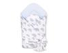 Soft Double-sided Wrap for Babies with Ties - Gray Clouds