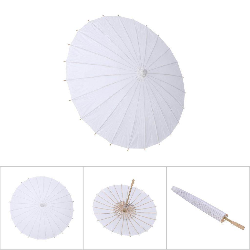 White Paper Umbrella Wedding Favor Party Decoration Bridal Photograph Accessory Art Display
