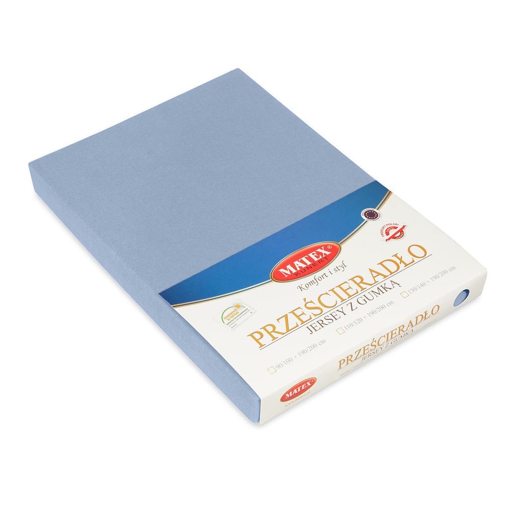 Premium jersey fitted sheet 90x200, 100x200x20, blue_25, matex
