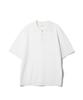 Hejiseu [His] Ivory Cool Linen Short Sleeve Collared Knit