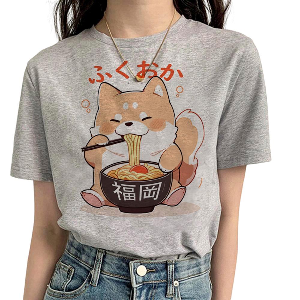 Shiba Inu t shirt Women harajuku streetwear comic tshirts feUnisex Japanese 2000s anime clothing