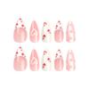 24 Pieces Gentle and Sweet Wind Manicure Tablets, Fake Nail Love, Strawberry Wearing Nail Tablets Nail Stickers