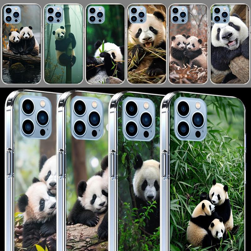 Panda Baby, Giant Panda Family Cases Phone Case For Iphone 17E 16E 17 Air 16 Pro Max 15 Pro 14 Plus 11 13 12 Mini Cover Cases Co
