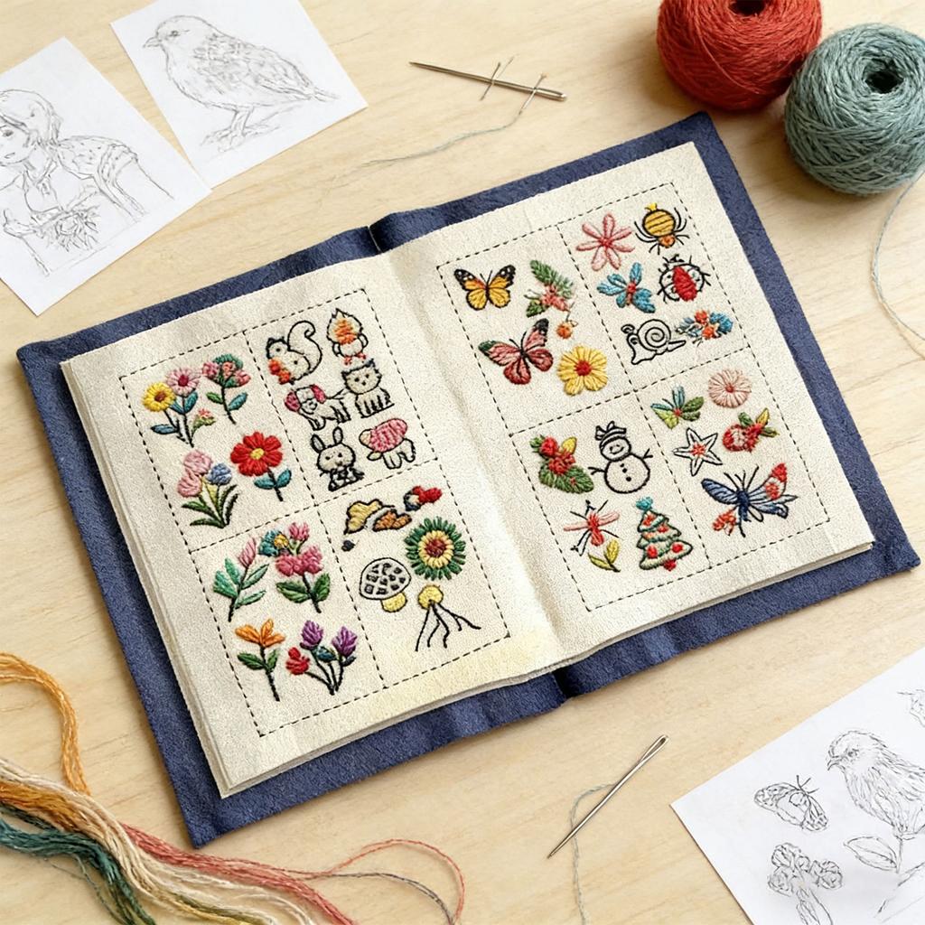 Embroidery Book Practice Set, A Gift For Children Or Friends