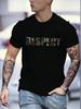 Unisex's Casual Letter Print Round Neck Short Sleeve T-Shirt, Summer