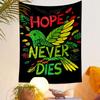 Hope Never Dies Colorful Bird Design Patterned tapestry home decor, suitable for bedroom and living room, gift