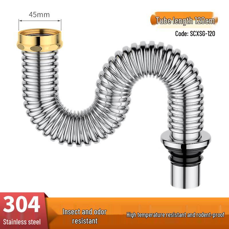 Xihe 304 Stainless Steel Sink Drain Pipe