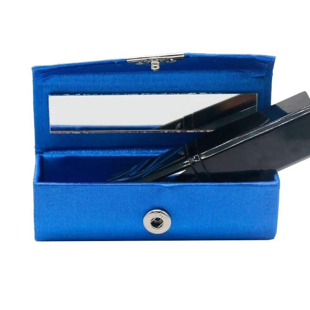 Silk Lipstick Case Solid Lipstick Storage Box Fashion Lipstick Organizer  Vanity Storage