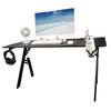 Computer Desk Non Slip Gaming Table 1.4m with Big Mouse Pad Water Cup Holder Earphone Hook
