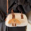 Plüsch Herbst- und Winterkissen Tasche neue Mode Nische Handtasche beliebt Achsel-Schulter Umhängetasche