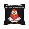 Decorative Pillowcases Chicken Game Dont Look At The Chicken Product Living Room  Pillow Case Cover Zipper Multiple Sizes