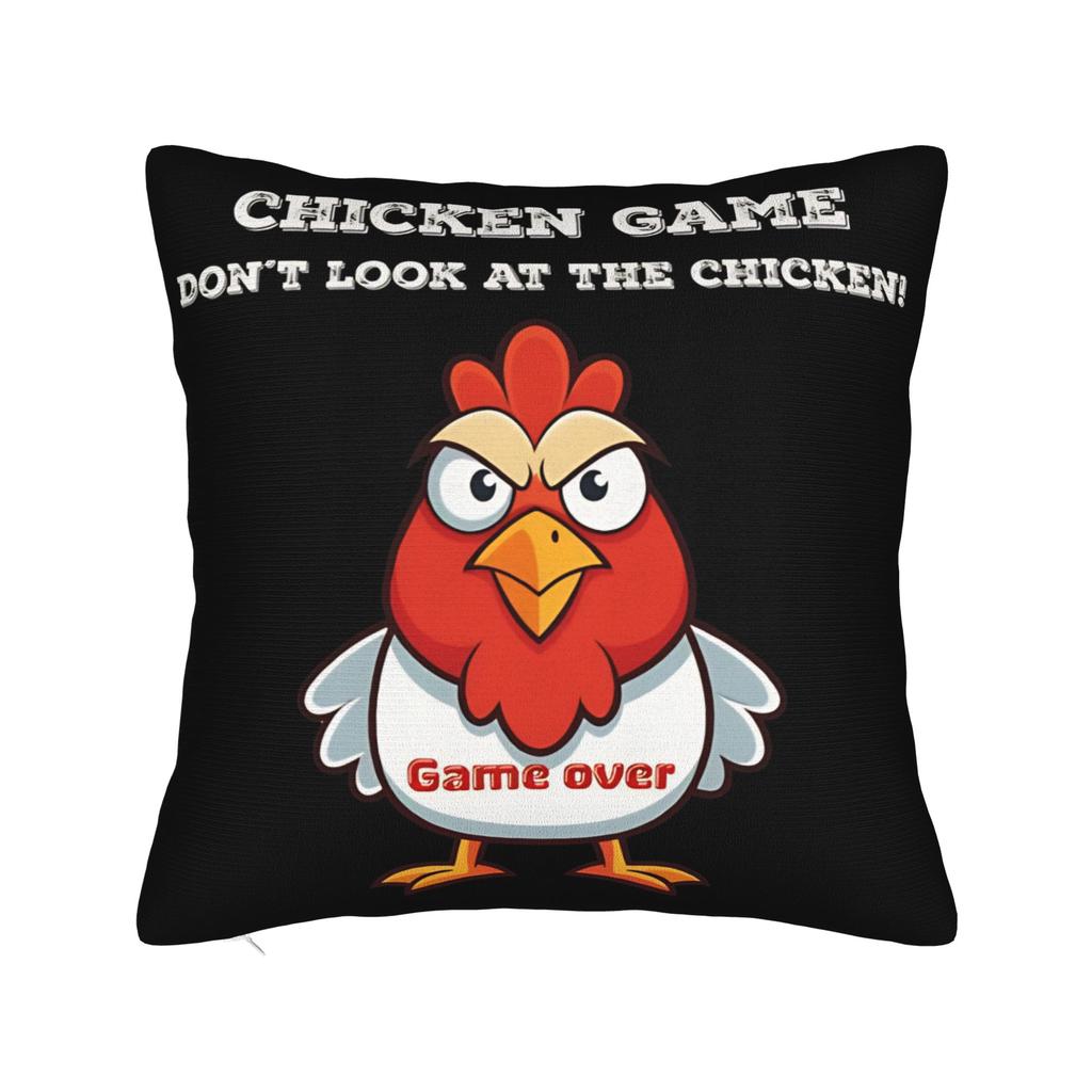 Decorative Pillowcases Chicken Game Dont Look At The Chicken Product Living Room Pillow Case Cover Zipper Multiple Sizes