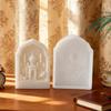 Ramadan Silicone Mold 3D Crescent Mosque Candle Mold Islamic Themed Silicone Mold For Resin Soap Making Chocolate Baking