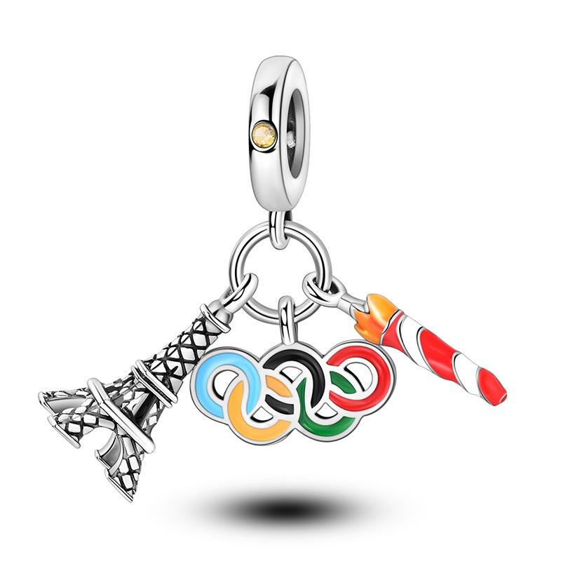 Copper Eiffel Tower Arc De Triomphe Leaning Tower Of Pisa Pendant Fit Original Diy Bracelets Beads Birthday Gifts Jewelry