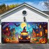 306. Halloween Garage Door Banner, 6×13Ft Large Hanging Garage Door Backdrop Cover...
