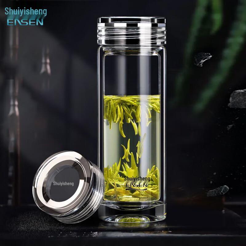 Shuiyisheng Double-Wall Borosilicate Glass Tea Infuser Bottle