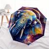 Elephant Automatic Folding Umbrella 8 Ribs Lightweight Design, Durable Iron Frame, Small and Portable, Ideal for Birthday or Christmas Gif