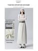 2026 Spring Women's Drapey Slimming High Waist A-Line Skirt with Belt