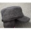 Men'S Big Size 63Cm Full Sealed Flat Top Hat Winter Thickened Warm Large Size Dad Hat Outdoor Cold-Resistant Ear-Protecting Hat