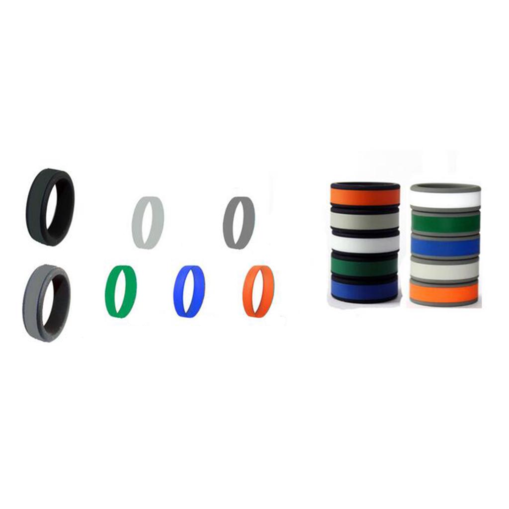 King Will Men's Silicone Wedding Band - 1.8mm Ultra Thin Ring With Metallic Shimmer Muti Color Comfort Grip Inner Design Hypoallergenic Rubber Ring For Gym Work Trave Size P½ - Z+1 Store | Hots