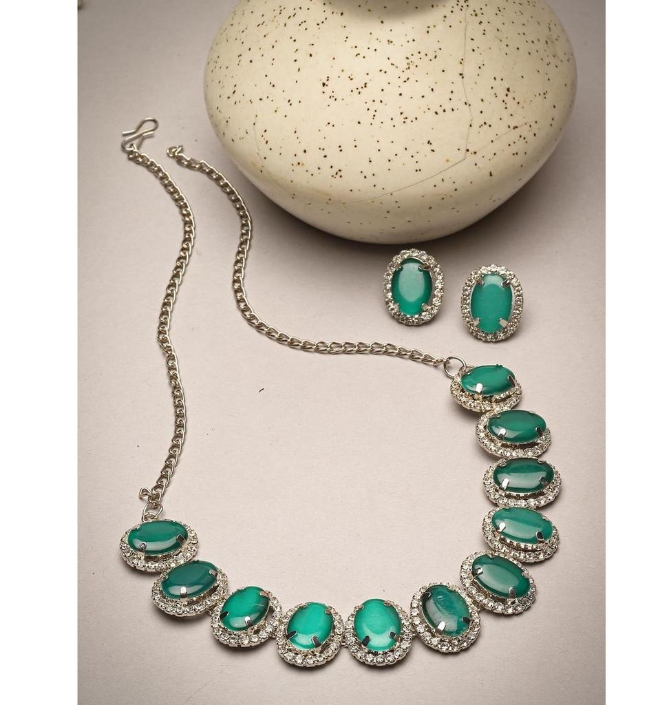 Ultimo Design Elegante Set di Gioielli Collana di Cristalli Fantasia per Festa di Matrimonio per Donne