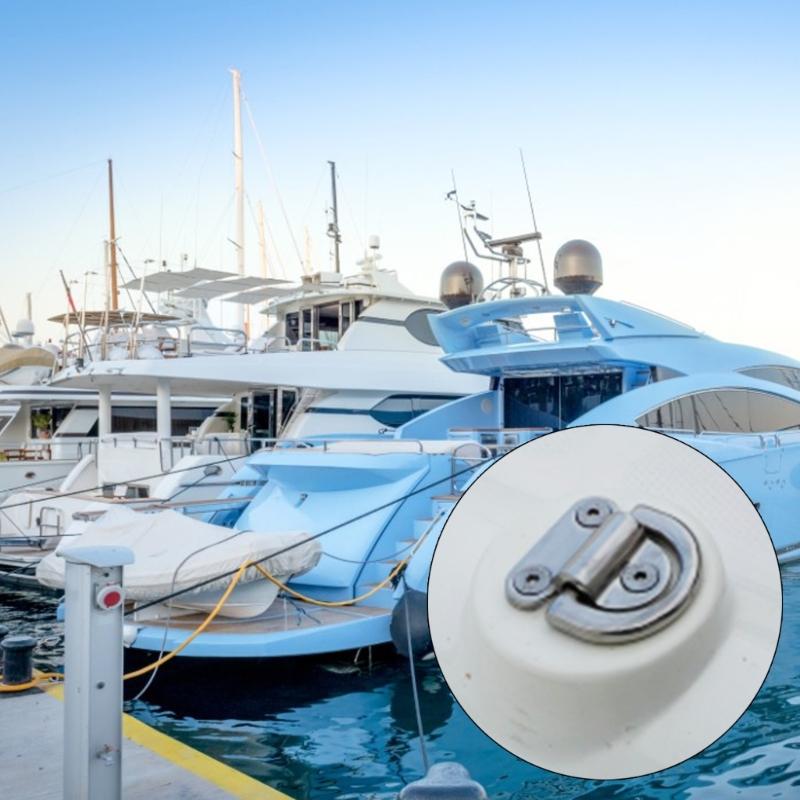D Ring Deck Folding Pad Eye Lashing Tie Down Cleat Heavy Duty Tie 6mm / 8mm / 10mm for Yacht Motorboat Marine Trailer