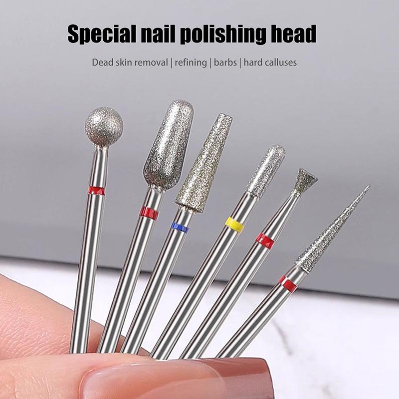 Diamond Nail Drill Bit Mill Cutter All For Manicure Machine Bit Tools Accessories Cuticle Clean For Removing Nail Gel