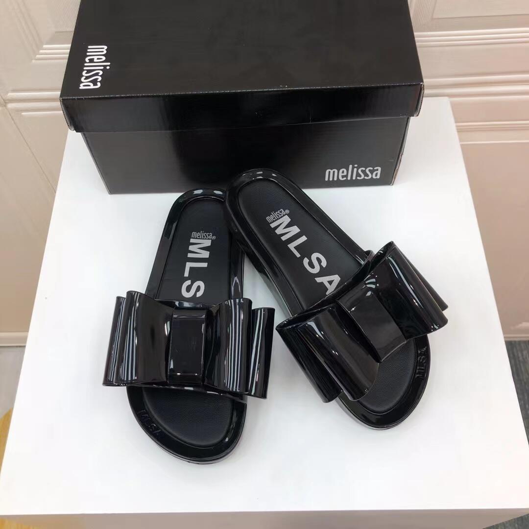 

Женские балетки с бантом Melissa 2025 - Новые летние шлепанцы 38 чёрный