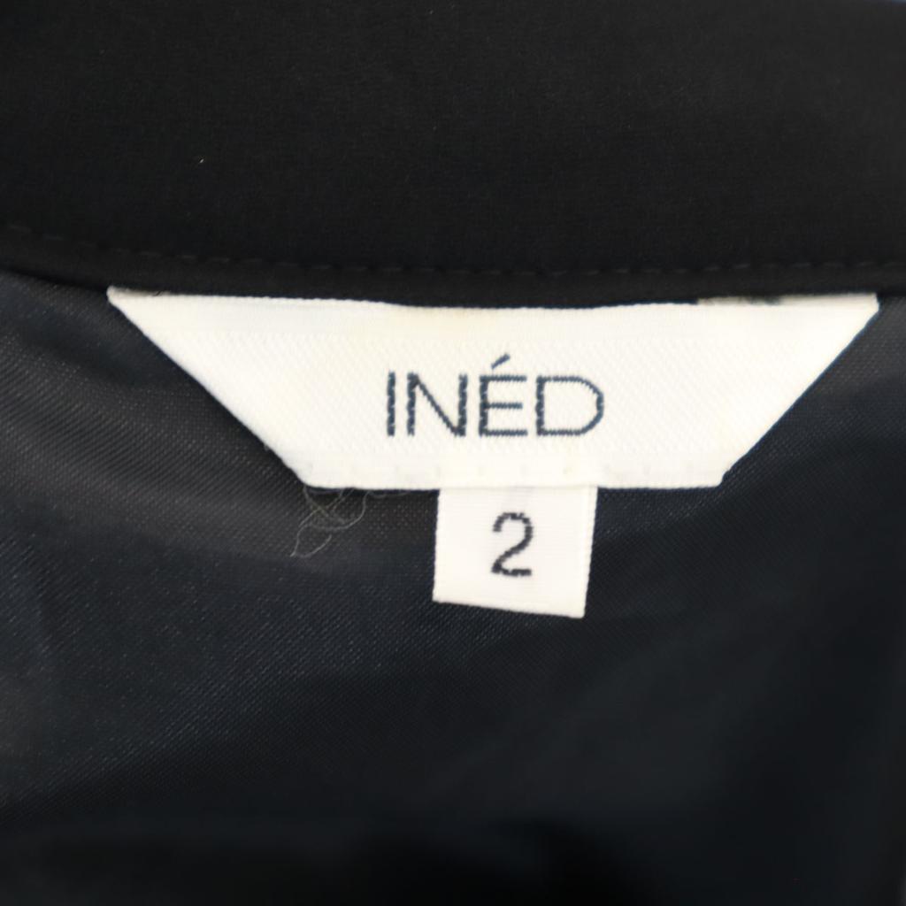 INED Made In Japan Midi Length Pleated Skirt 2 Black Women Used