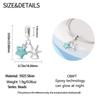 Authentic Original Copper Metal Charm Bead Components Luxury Blue Star Bottle Sea Star Pendant Bead Component Bead Components Compatible With