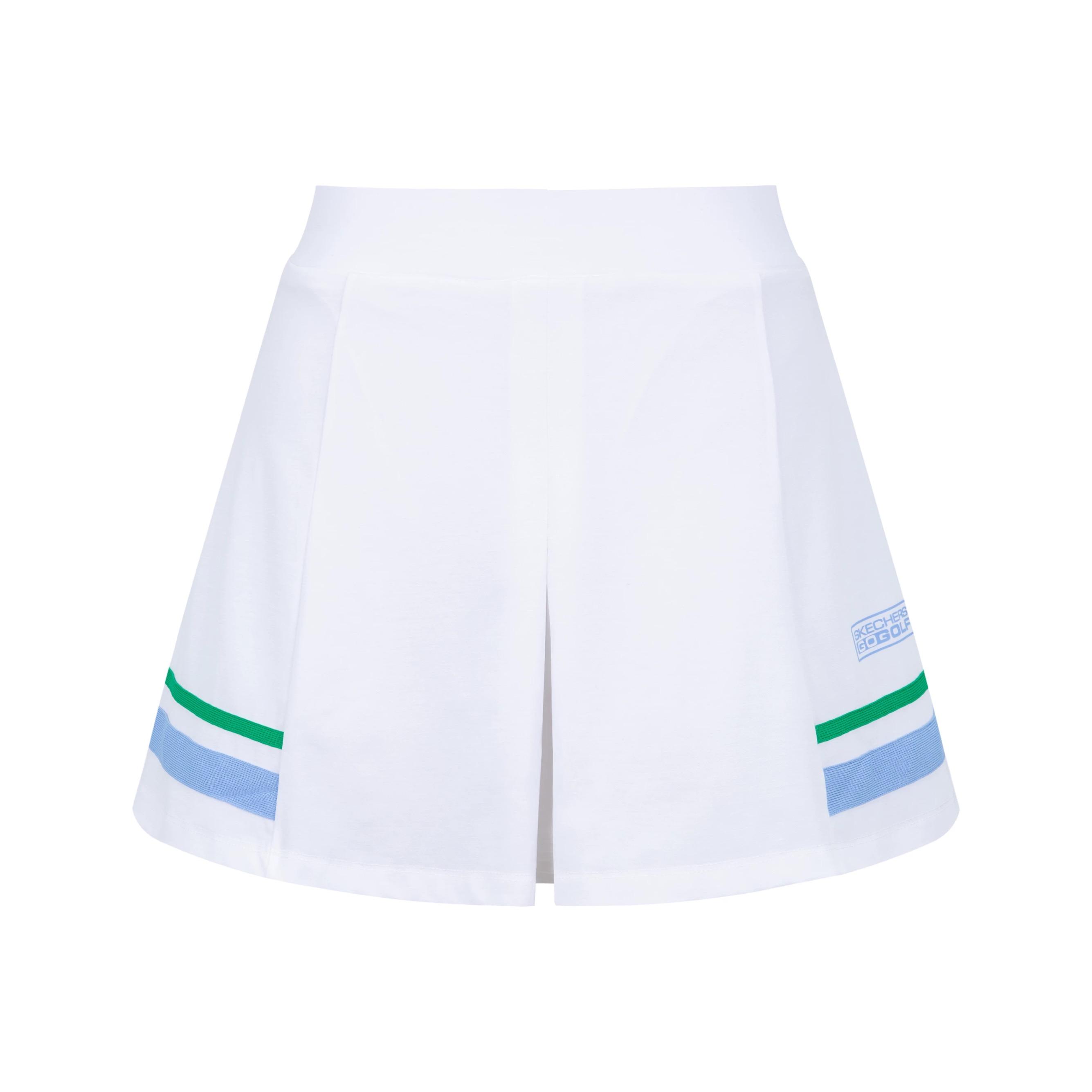 Skechers Antibacterial Breathable Anti-Exposure Lined Color-Block Fashion Cool Comfortable Sports Fitness Skirt Women Skirts Cloud-White P224W155-000Q S