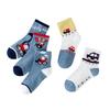 Boys Mid-Calf Socks With Cartoon Construction Vehicle Print Breathable Cotton Blend Kids Ages 9M-13Y