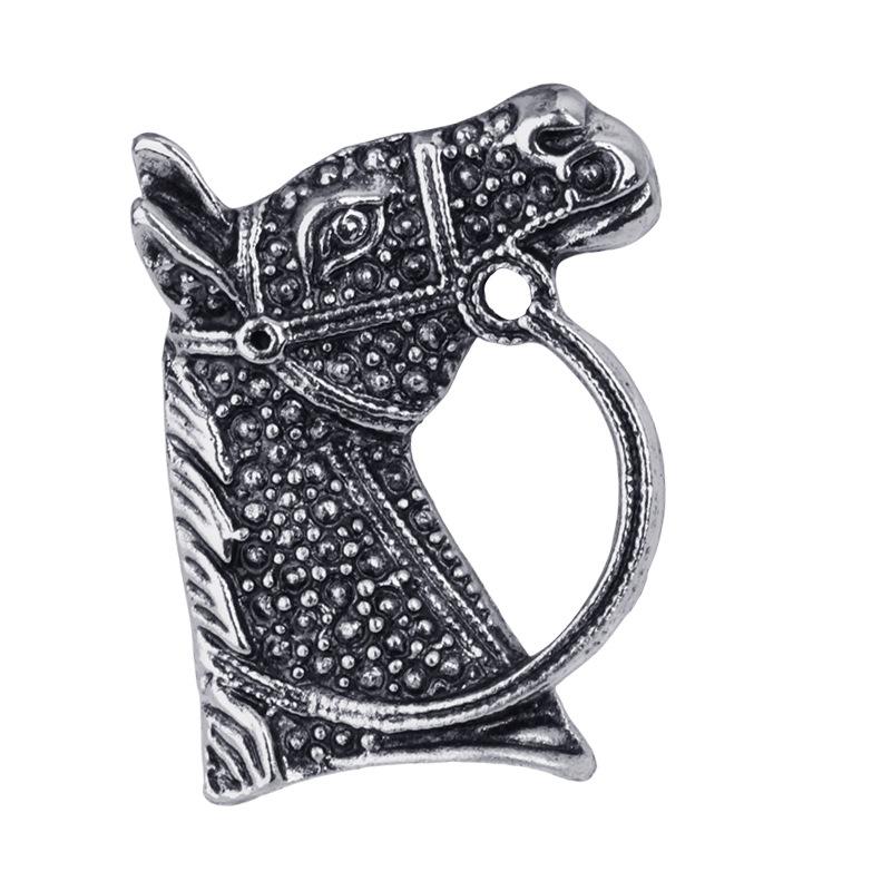 Retro Horse Head Brooches Men 'S Suit Shirt Badge Metallic Animal Lapel Pins Corsage Modish Stylish Clothing Accessories High QualityVintage Jewelry
