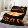 Tennessee State Outline Throw Blanket Good Ole Tennessee Design with Tennessee Map Checkered Pattern