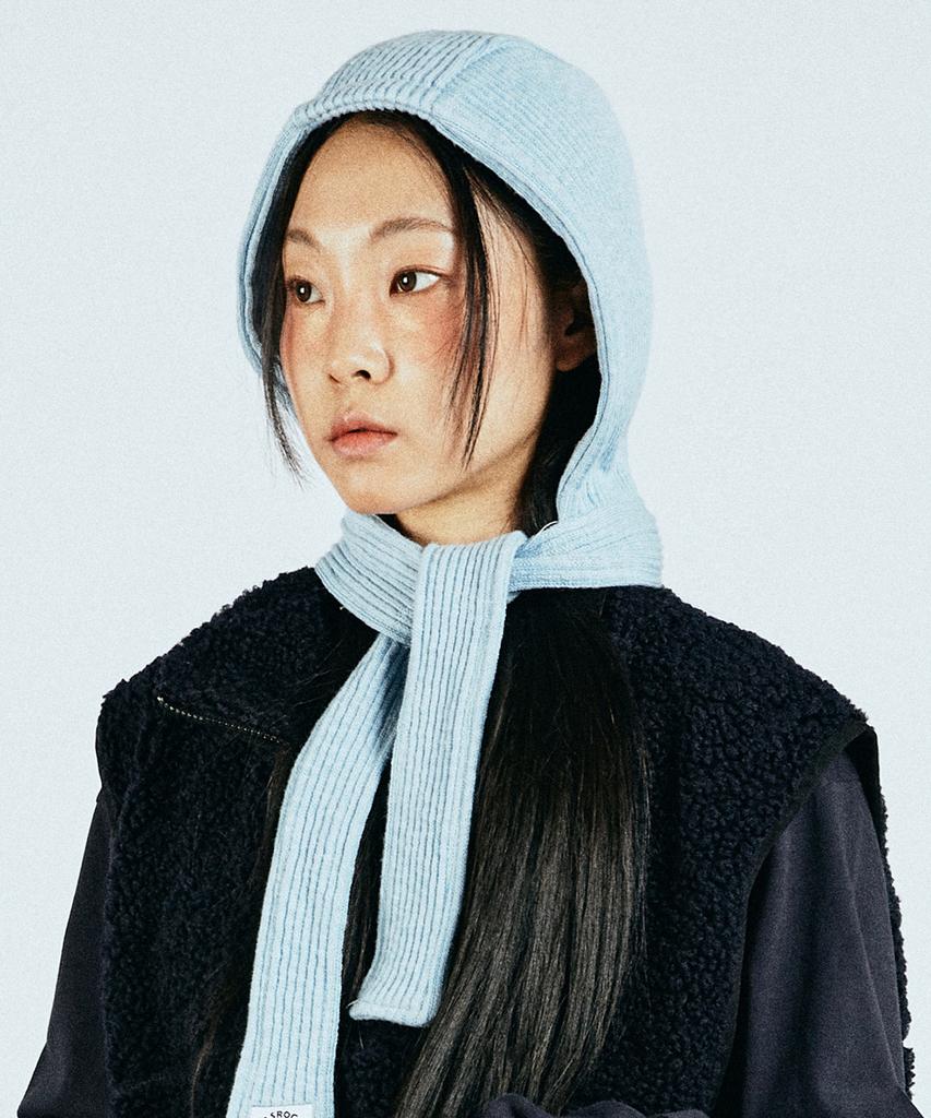 VASROCK Churros Knit Scarf Balaclava Cloud Blue