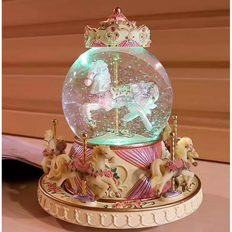 

Luminous Crystal Ball Music Box - Castle in the Sky Birthday Gift 15x15x18 cm