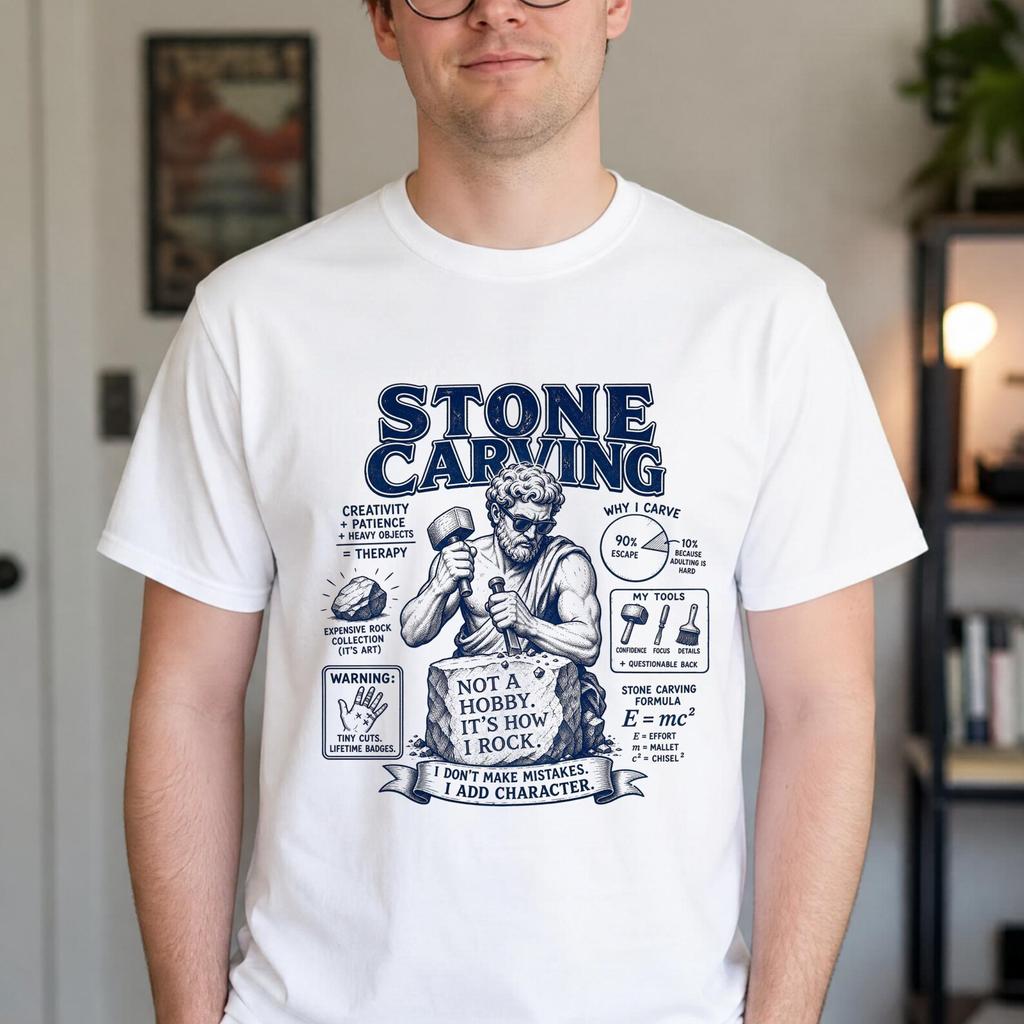 Funny Stone Carving Shirt - Retro Stone Carving Gift - Sarcastic Stone Carving Clothing