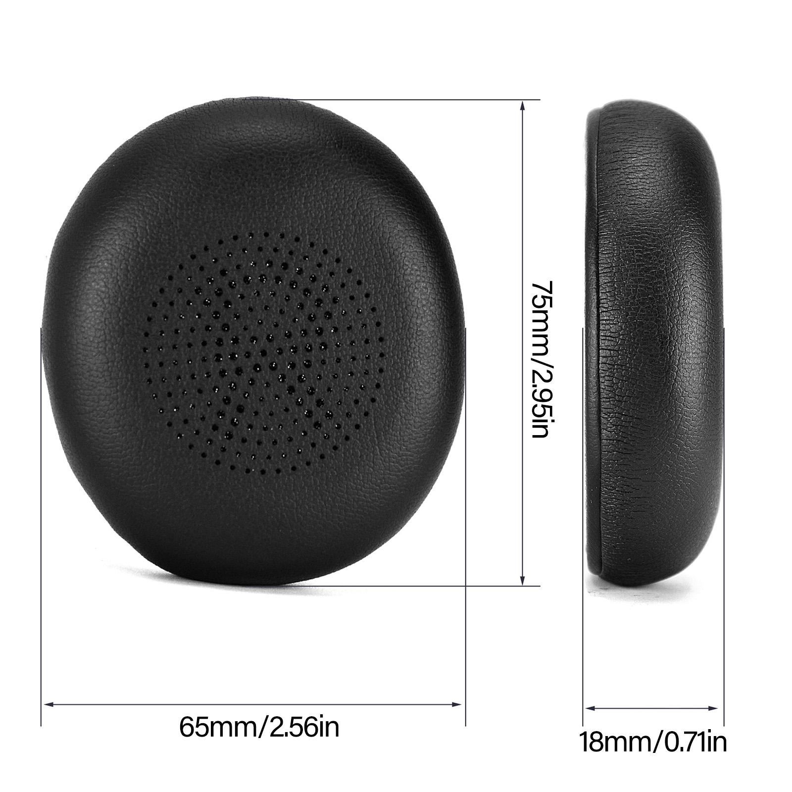 

Soft And Durability Ear Cushions Microphone Windscreen Suitable For Elite45h Evolve2 65UC Headphone Earpads Office Use чорний
