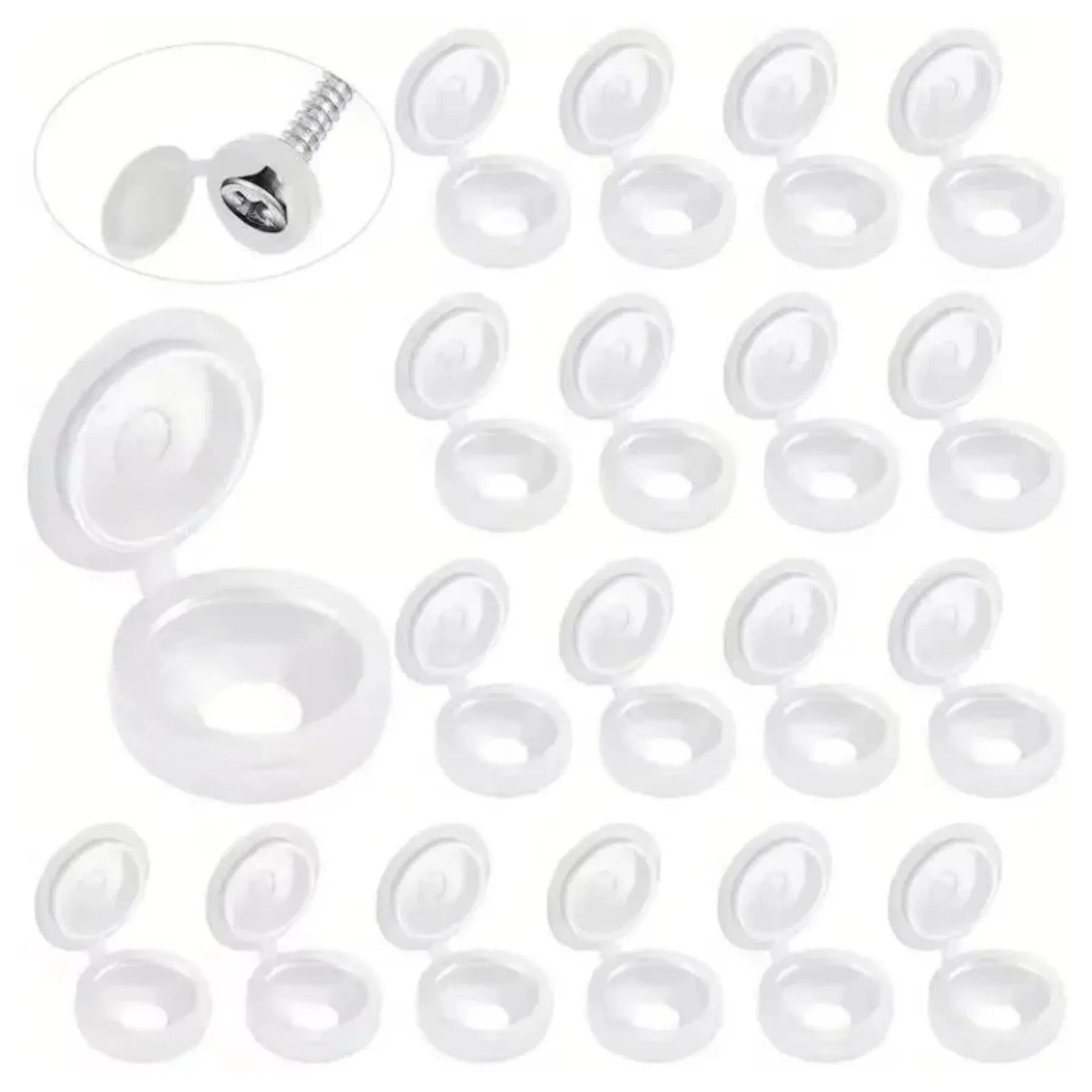 

Decorative Screw Head Covers Universal Bolt Caps for Car&Furniture,Snap-On Trim Caps in Silver/Black,Hide Exposed Screws Neatly 20pcs белый