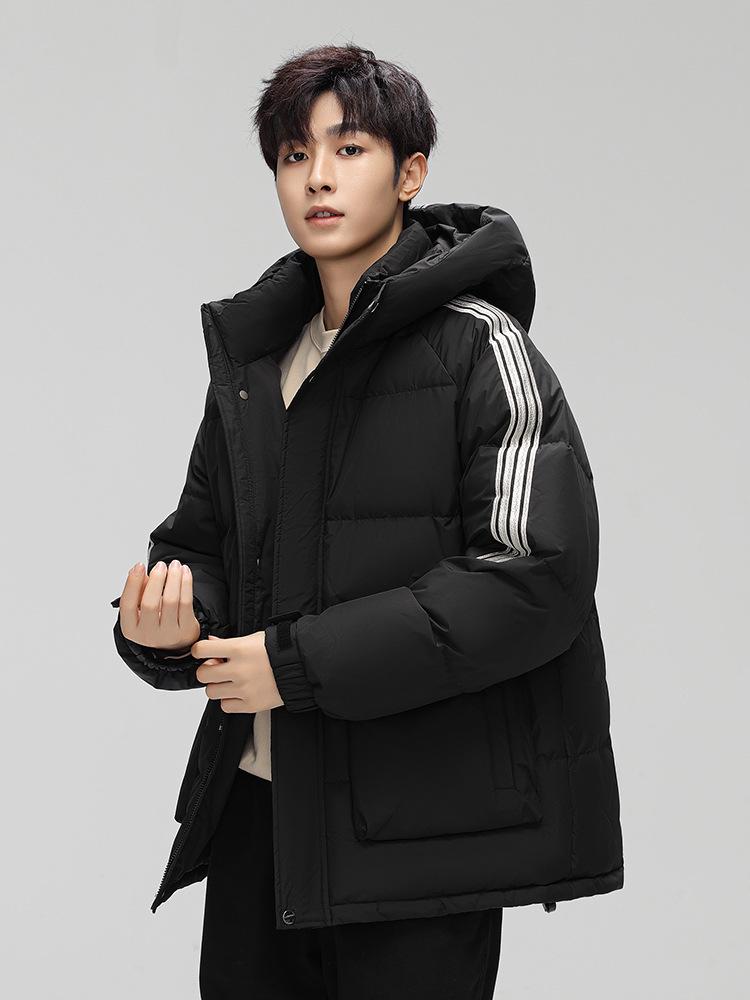 Unisex Hooded Workwear Down Jacket - Thick, Winter-Ready, 90% White Duck Down