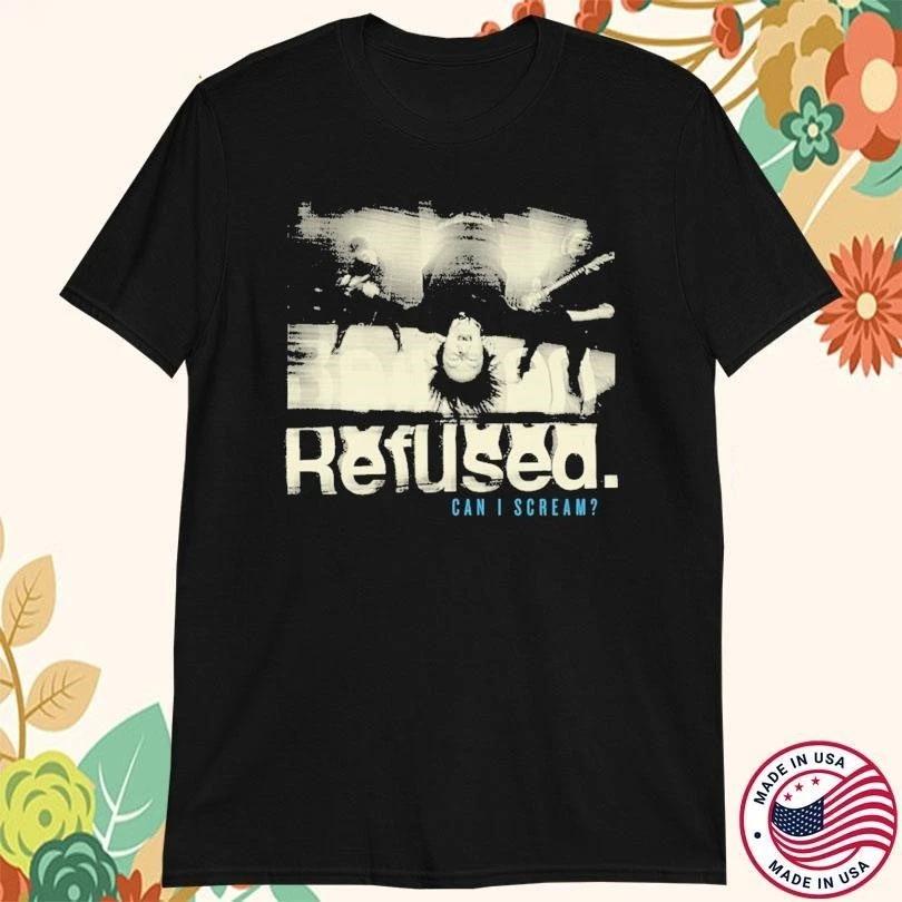 NEW Refused Band Can I Scream Heavy Cotton Black T Shirt S-5XL TR704 XL