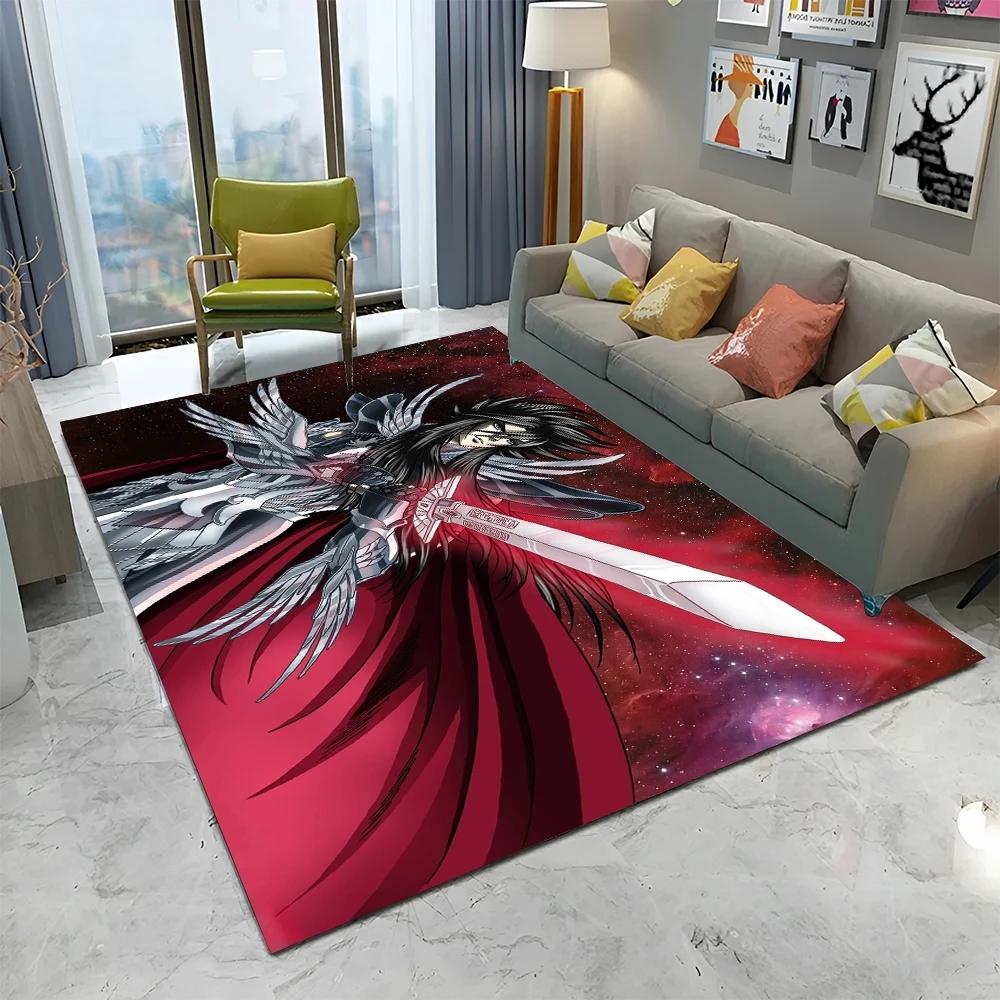 Retro Saint Seiya Anime Karikatür Halı Halı Ev Oturma Odası Yatak Odası Kanepe Paspas Dekor, çocuk oyun Alanı Kilim kaymaz Zemin Mat