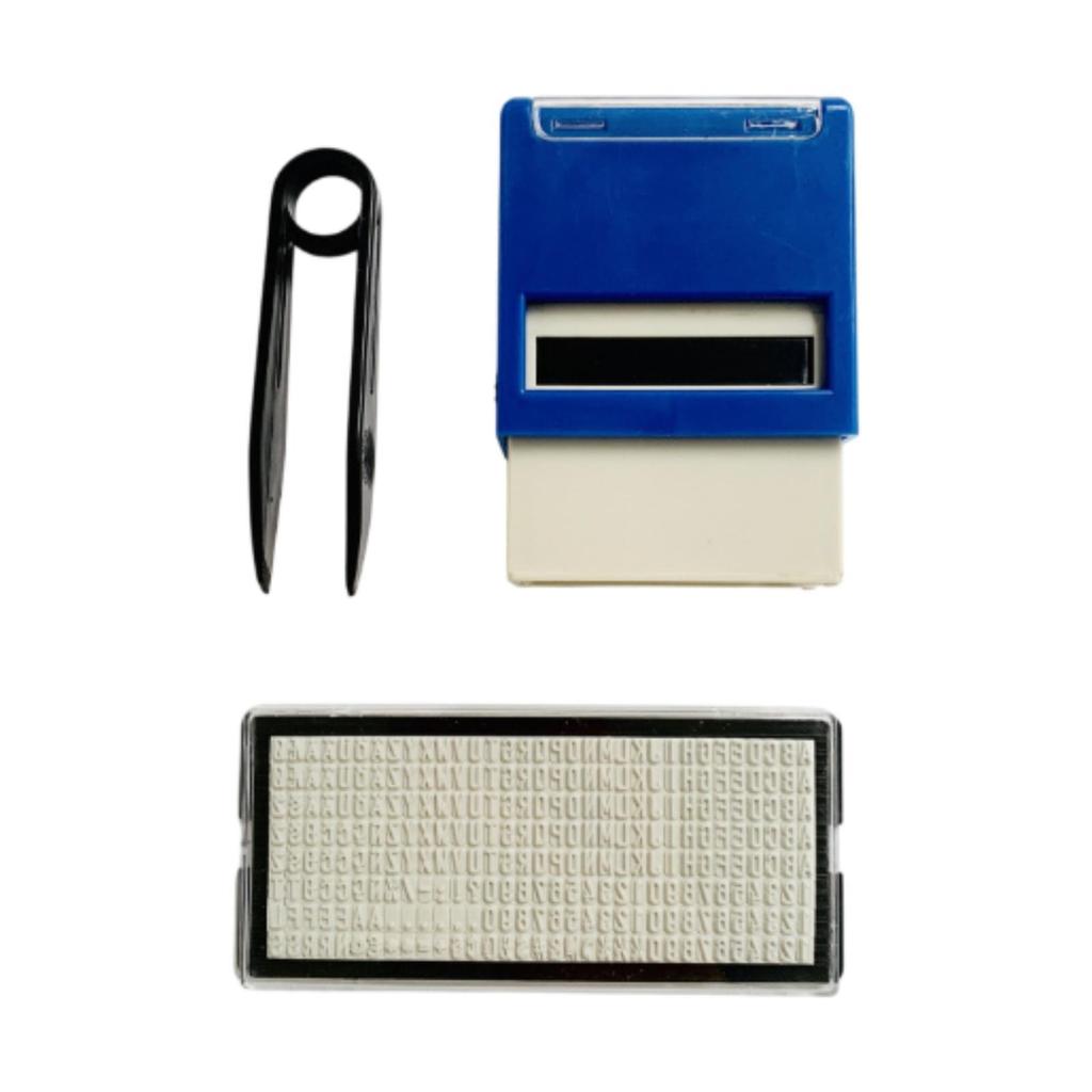 Self Inking Stamp Set Stationary Alphabet Number Removable Professional Portable Mini Printing Stamp DIY Stamp Kit for Office